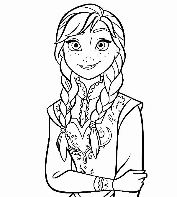 Anna Colouring Sheet